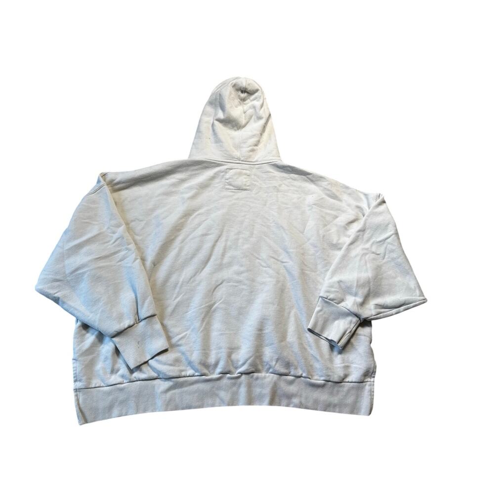 American Eagle Women's Seriously Huggable Oversized Cream Fleece Hoodie Size L - Picture 3 of 12